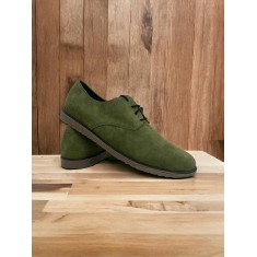Машки обувки зелен велур